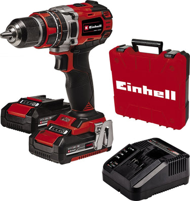 Einhell accu klopboor- schroefmachine tp-cd 18 50 li-i bl kit - power x-change - 18 v li-ion - met impactfunctie - 2 snelheden - 50 nm - koolborstelloze motor - incl. 2x 2,0 ah accu en lader