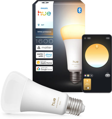 Philips hue slimme led a67 bulb, warm tot koelwit licht, e27 fitting