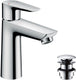 Hansgrohe talis e - wastafelmengkraan - ééngreeps bediening - met afvoerplug - 110mm maat - chroom