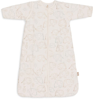 Jollein slaapzak baby met afristbare mouw 90cm - elephant tales