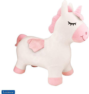 Lexibook opblaasbare springunicorn met pluche pak