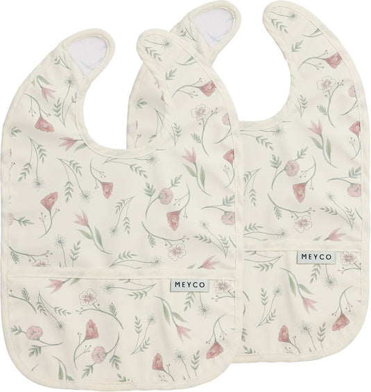 Meyco baby flower slab met opvangbakje - 2-pack - multicolour