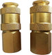 Powerplus powair0255 compressor koppelingen - universele vrouwelijke buitendraad - vrouwelijke schroefdraad 1 4 - 2stuks - koper - rubber greep