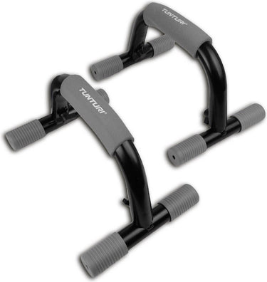 Tunturi opdruksteunen - parallettes -push-up bar - push-up steun - metaal - zwart