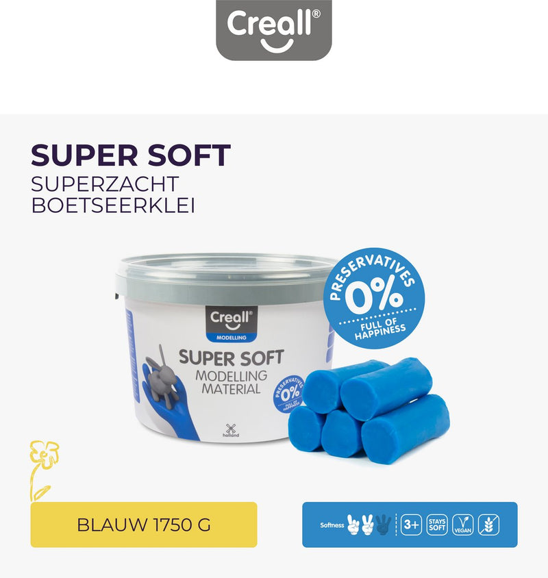 ギャラリービューアに画像をロードする, Creall supersoft klei blauw, 1750gr.
