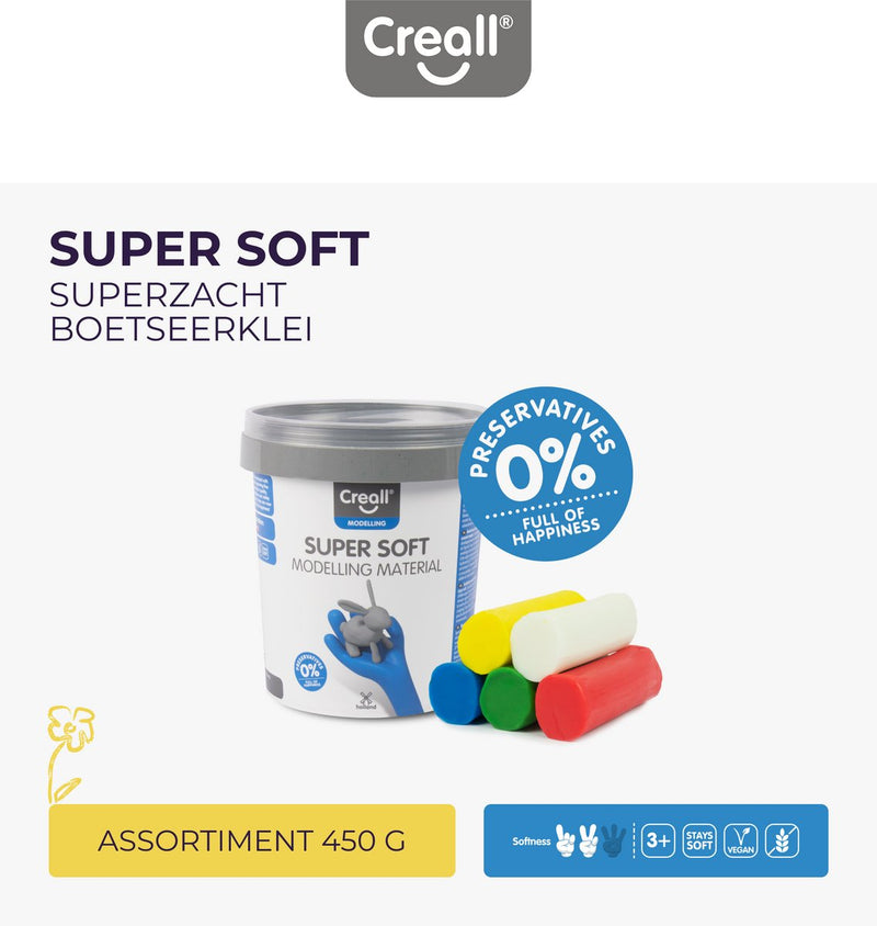 Laden Sie das Bild in Galerie -Viewer, Creall supersoft klei 5 kleuren, 450gr.
