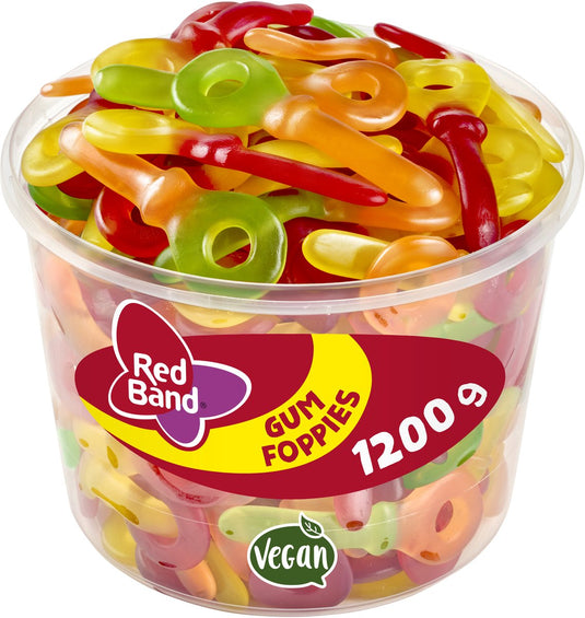 Red band gum foppies - snoep sleutels - pret fun - silo 100 st
