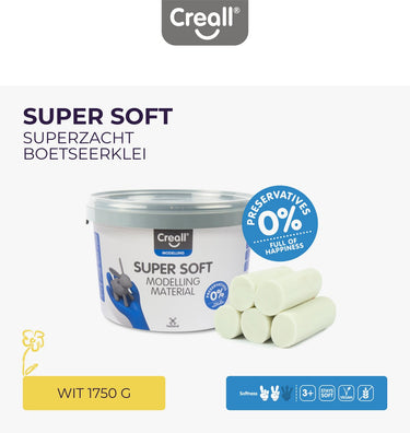 Creall supersoft klei wit, 1750gr.