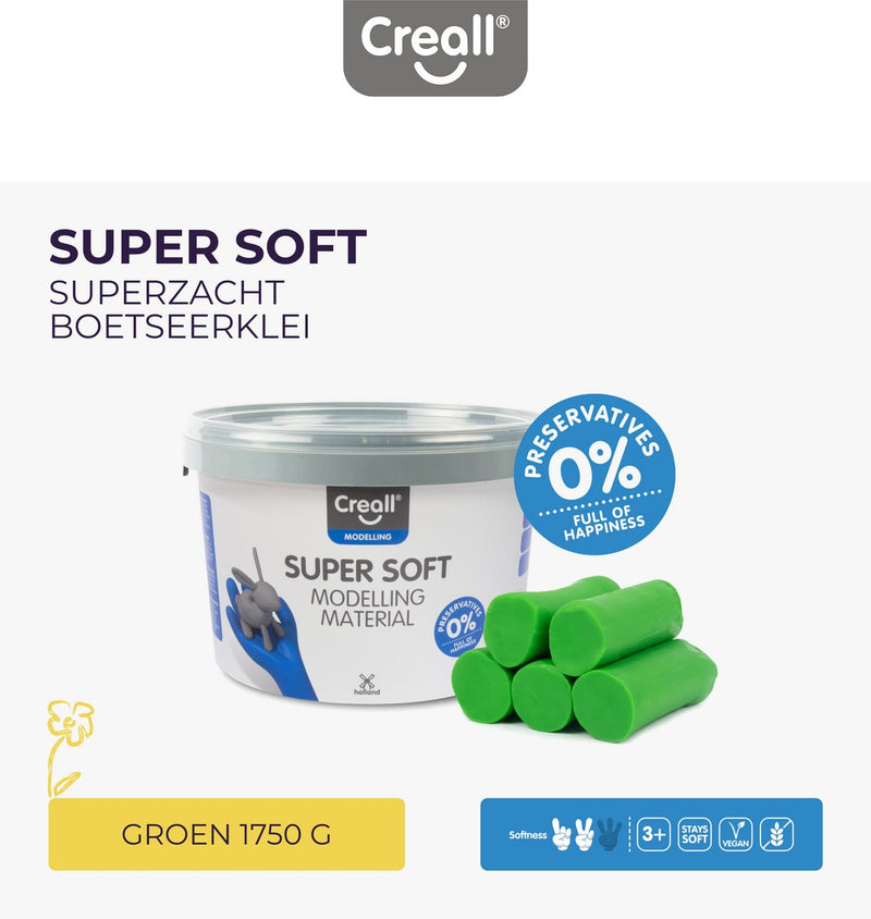 Chargez l'image dans la visionneuse de la galerie, Creall supersoft klei groen, 1750gr.
