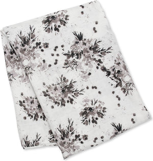 Lulujo - hydrofiele doek - swaddle - bamboo - 120x120 cm - black floral