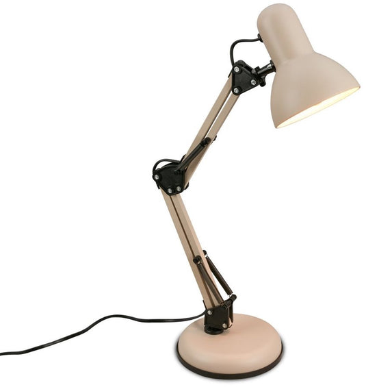 Briloner pixa - tafellamp - bureaulamp - zwenkbaar - kabelschakelaar - e14 fitting - max. 25 watt - ø15.5 x 53 cm - beige