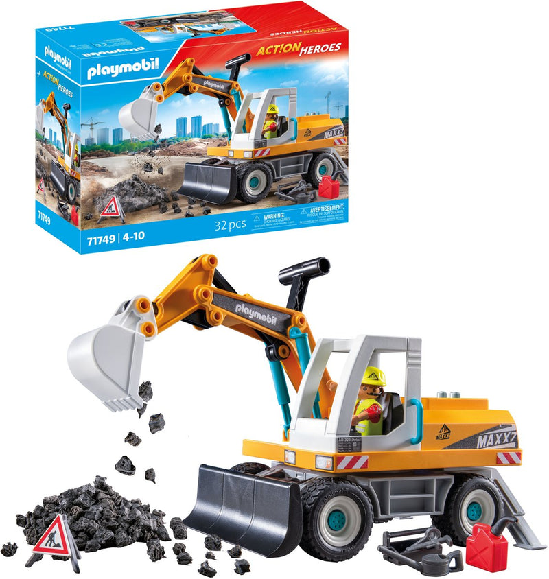Afbeelding laden in galerijviewer, Playmobil action heroes grote graafmachine - 71749
