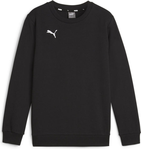 Puma teamgoal casuals crew neck sweat jr jongens sporttrui - black- white