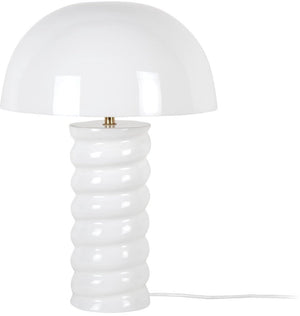 Leitmotiv tafellamp gracio - glanzend wit - ø30cm - scandinavisch