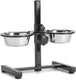 Beeztees standaard - dinerset hond - zwart - 16 cm