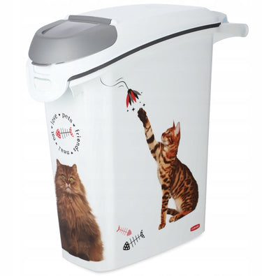 Curver voedselcontainer kat - 23l - 10kg - 23x51x50cm - wit grijs