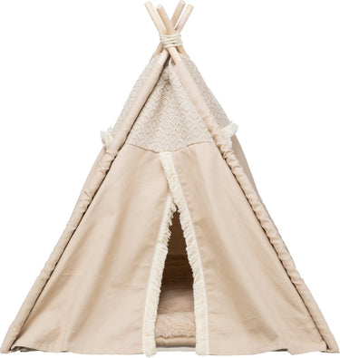 Trixie kattenmand tipi boho beige