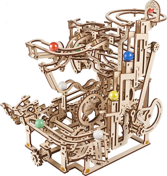 Ugears houten 3d model - knikkerbaan traptakel 315 stuks