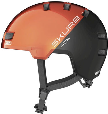 Abus fietshelm skurb ace goldfish orange m - 55-59 cm - oranje - geschikt voor gebruik op elektrische fietsen - stadsfietsen - 310 g