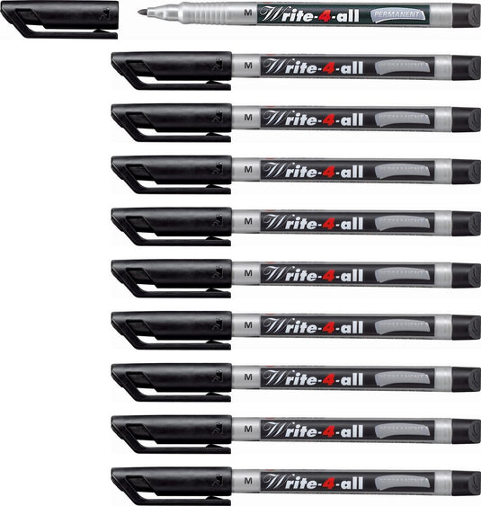 Stabilo write-4-all - permanent marker - medium 1,0 mm - doos 10 stuks