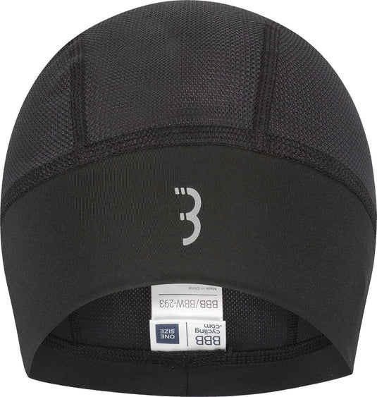 Bbb cycling helmmuts zomer - fietsmuts voor onder helm - 10-25 °c - mesh bovenstuk voor extra ventilatie - zwart - one size - comfortcap helmmuts fiets bbw-293