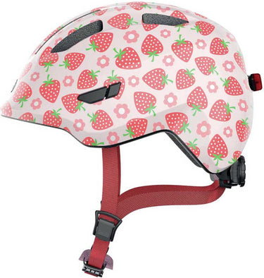 Abus helm smiley 3.0 led rose strawberry m 50-55cm