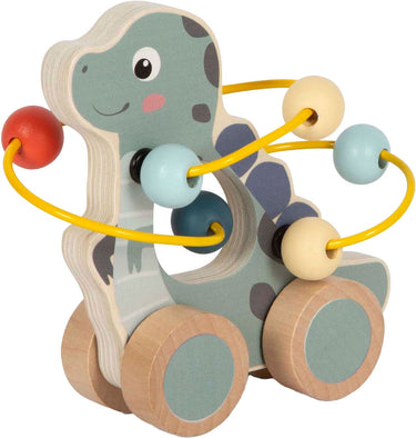 Small foot - houten duwfiguur motoriekspiraal dino