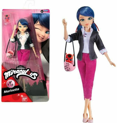 Bandai - miraculous ladybug - fashion doll 26 cm - marinette - officieel gelicentieerde miraculous - marinette gelede doll - speelgoed voor kinderen van 4 jaar + - p50005