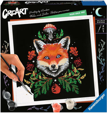 Ravensburger pixie cold edition fox - schilderen op nummer voor volwassenen