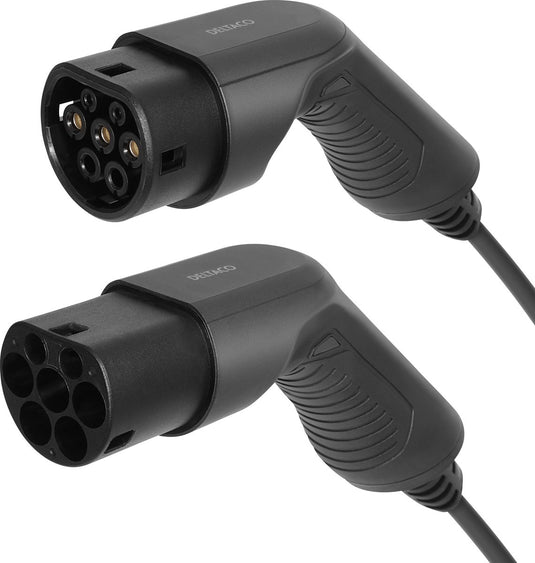 Deltaco universele e-charge oplaadkabel voor elektrische auto - type 2 - 16a 3.6kw - 3 m - zwart
