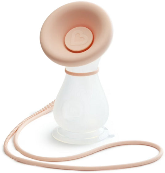 Munchkin handmatige siliconen borstkolf - voor moedermelk opvangen en afkolven - bpa-vrij - inclusief deksel en draagkoord - 120 ml