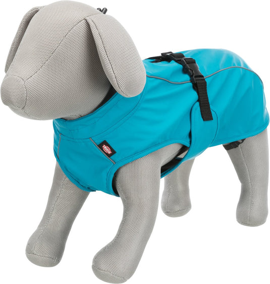 Trixie regenjas hond - vimy - blauw - rug 50 cm buik 48 66 cm