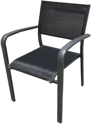 Sens juventus stapelstoel alu met textileen 56x60x80cm