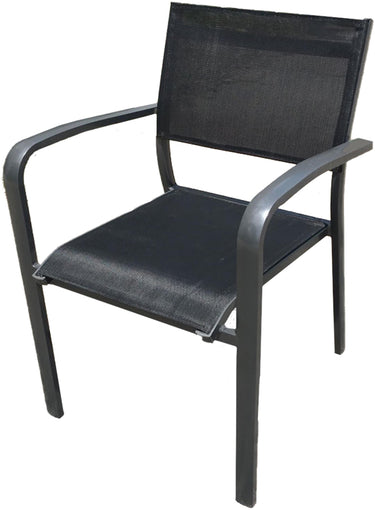 Sens juventus stapelstoel alu met textileen 56x60x80cm