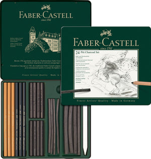 Faber-castell houtskoolset - pitt monochrome 24-delig - fc-112978