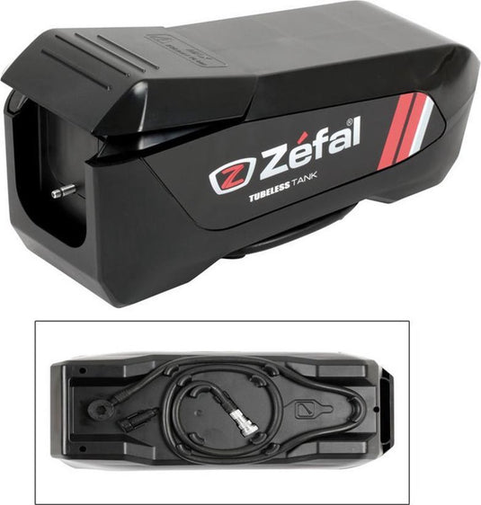 Zefal pomp tubeless tank - capaciteit: 1 l - 16 bar - sv (schrader ventiel) - zwart rood