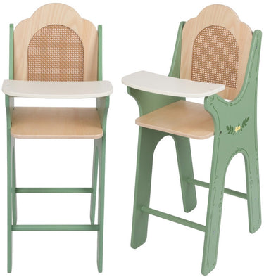 Classic world vintage wooden doll feeding chair