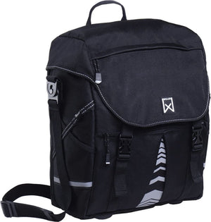 Willex pakaftas xl 1200 - enkele fietstas - 25liter- zwart