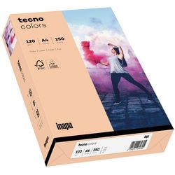 Gekleurd papier tecno a4 120 g m² zalmroze 250 vellen
