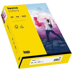 Gekleurd papier tecno a4 80 g m² felgeel 500 vellen
