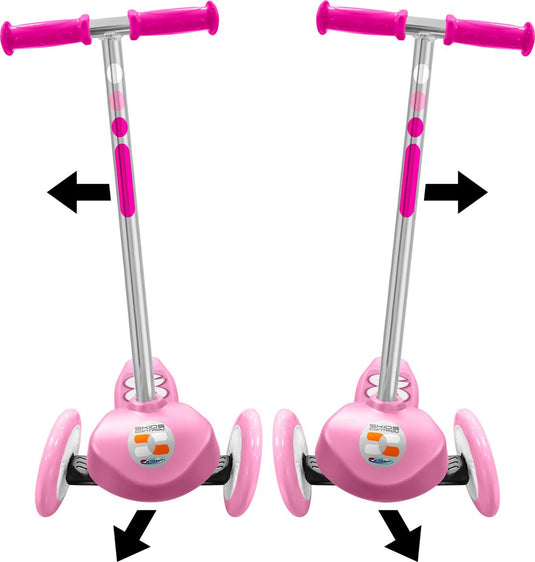 Stamp skids control 3-wiel kinderstep - steering step - meisjes - roze