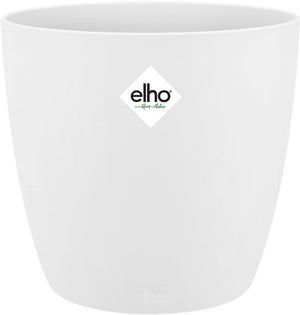 Elho brussels rond 16 - bloempot voor binnen - 100% gerecycled plastic - ø 16.0 x h 14.7 cm - wit