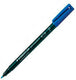 Staedtler viltstift lumocolor 318 permanent f blauw - 10 stuks
