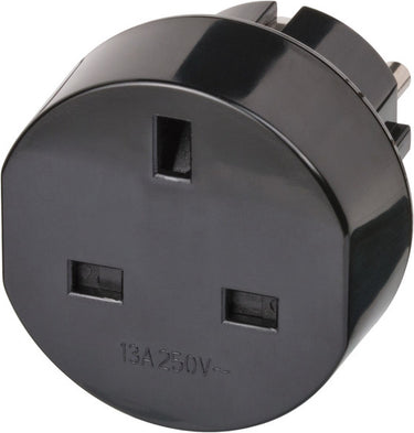 Brennenstuhl reisstekker reisadapter (reisstekkeradapter voor: euro stopcontact en engeland stekker) kleur: zwart
