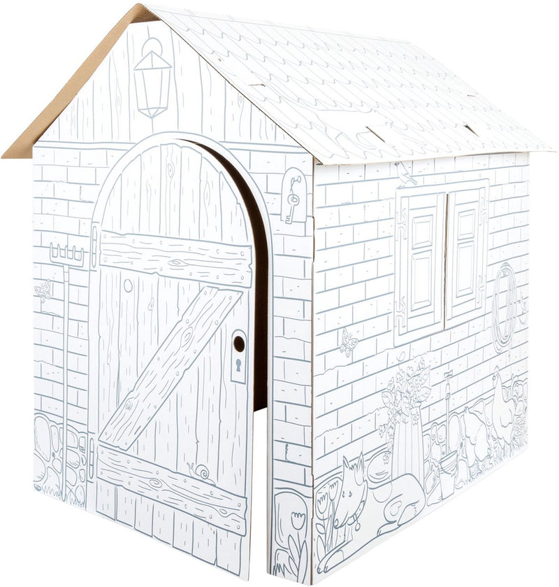 Afbeelding laden in galerijviewer, Small foot - kartonnen speelhuis boerderij, 87x71x88cm
