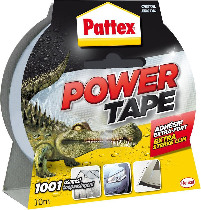 Afbeelding laden in galerijviewer, Pattex power tape 10 m transparant | ducttape waterdicht | extreem sterk premium grip.
