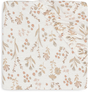 Jollein baby - hoeslaken jersey 60x120cm - ledikant babybed - zacht katoen - bloomy