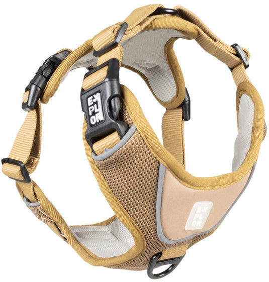 Explor duvoplus ultimate fit harnas no-pull classic voor honden s-35-45cm-40-52cm honey gold