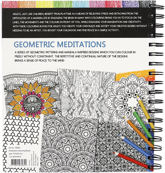 Creativ company kleurboek voor volwassenen geometric meditations spiraalgebonden
