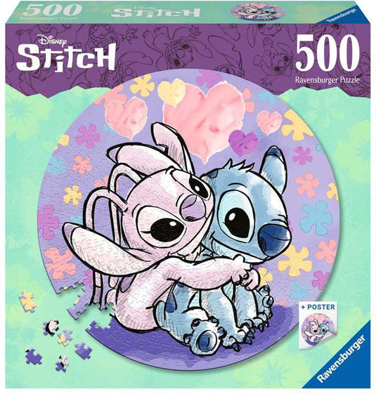 Ravensburger round puzzle disney stitch - legpuzzel - 500 stukjes